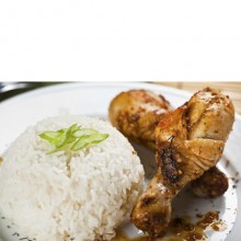 Μαριναρισμένο κοτόπουλο στο φούρνο με ρυζι
